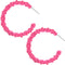 Pink Crinkle Mini Hoop Earrings