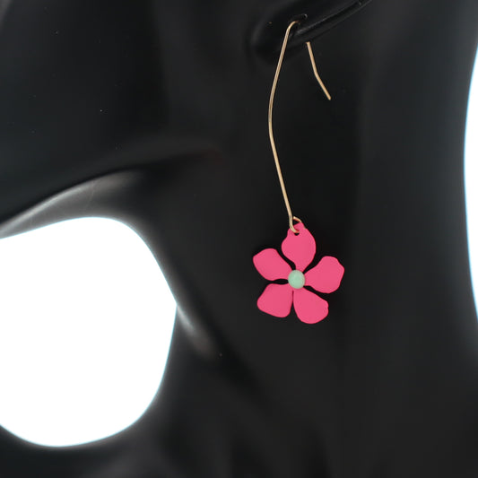 Pink Dainty Flower Earrings
