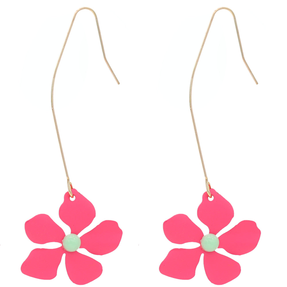 Pink Dainty Flower Earrings