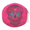 Pink Day of the Dead Skull Zipper Wallet