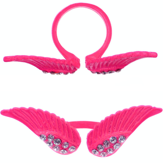 Pink Double Angel Wing Cuff Ring