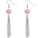 Pink Multi Chain Drop Earrings