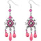 Pink Elegant Chandelier Gemstone Earrings