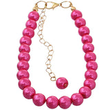 Pink Faux Pearl Beaded Bracelet