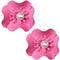 Pink Faux Pearl Flower Earrings
