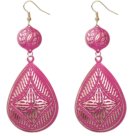 Pink Drop Earrings