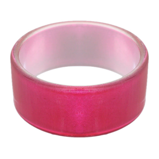 Pink Glossy Acrylic Bangle Bracelet