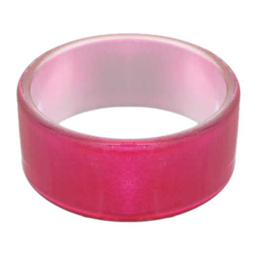 Pink Glossy Acrylic Bangle Bracelet