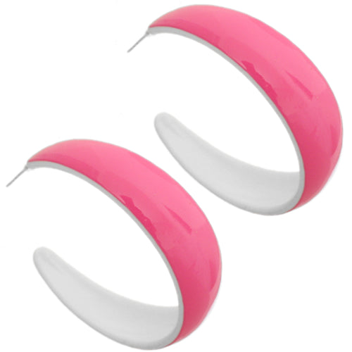 Pink Hoop Earrings