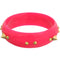 Pink Pointy Spike Round Bangle Bracelet