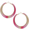 Pink Glitter Hoop Earrings