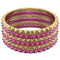 Pink Two-Tone Spike Stacked Bracelet