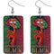 Pink Green Unapologetically Black Wooden Earrings