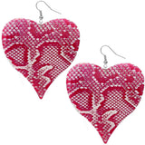 Pink Snakeskin Earrings