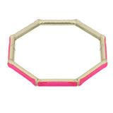 Pink Lightweight Hexagon Bamboo Bracelet