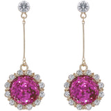 Pink Confetti Vertical Bar Drop Earrings