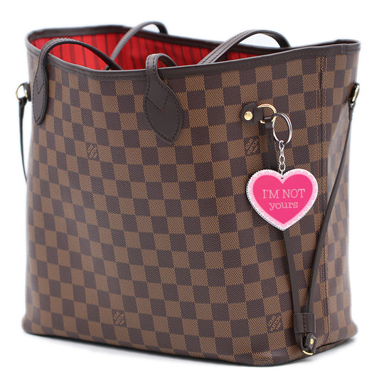 Pink I'm Not Yours Heart Keychain