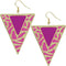 Pink Triangle Earrings