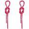 Pink Knot Drop Earrings