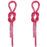 Pink Knot Drop Earrings