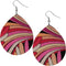 Pink Large Acrylic Teardrop Earrings