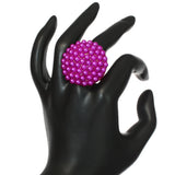 Pink Large Beaded Fashion Ring