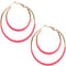 Pink Double Layered Hoop Earrings