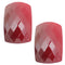 Pink Large Faceted Post Earrings
