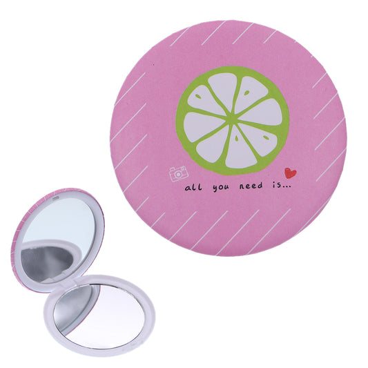 Pink Lime Fruit Compact Makeup Mirror