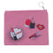 Pink Lipstick Keychain Makeup Cosmetic Bag