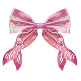 Pink Mermaid Tail Hair Bow Barrette