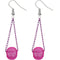 Pink Mesh Ball Chain Earrings