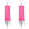 Pink Mesh Spike Dangle Earrings