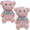 Pink Bow Tie Mini Teddy Bear Earrings