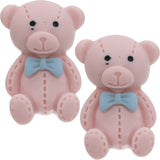 Pink Bow Tie Mini Teddy Bear Earrings