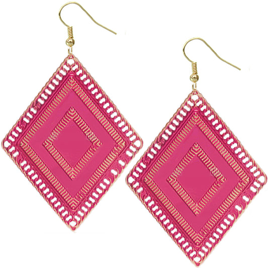 Pink Reflect Earrings