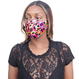 Pink Multicolor Camouflage Face Mask