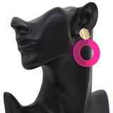 Pink Translucent Resin Earrings