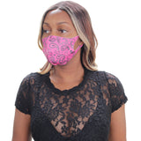 Pink Paisley Face Mask