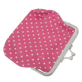 Pink Polka Dot Kisslock Coin Purse Wallet