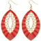 Red Pink Dangle Earrings