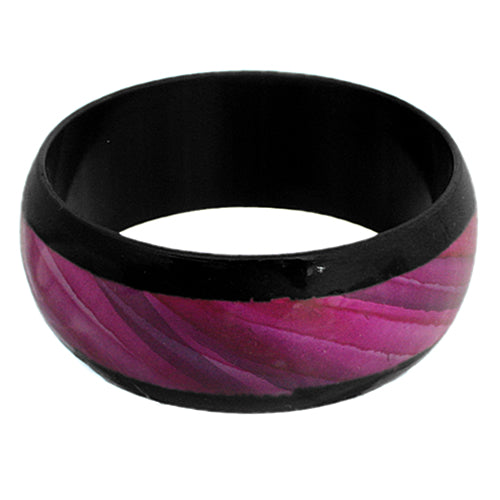 Pink Two Tone Glossy Bangle Bracelet