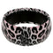 Pink White Spotted Cheetah Bangle Bracelet