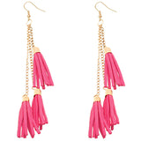 Pink Tassel Earrings