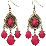 Pink Drop Dangle Earrings