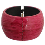 Pink Glossy Textured Hinged Bracelet