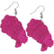 Pink Large Turban Head Wrap Wooden Earrings
