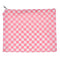Pink White Checkered Zipper Pouch Bag