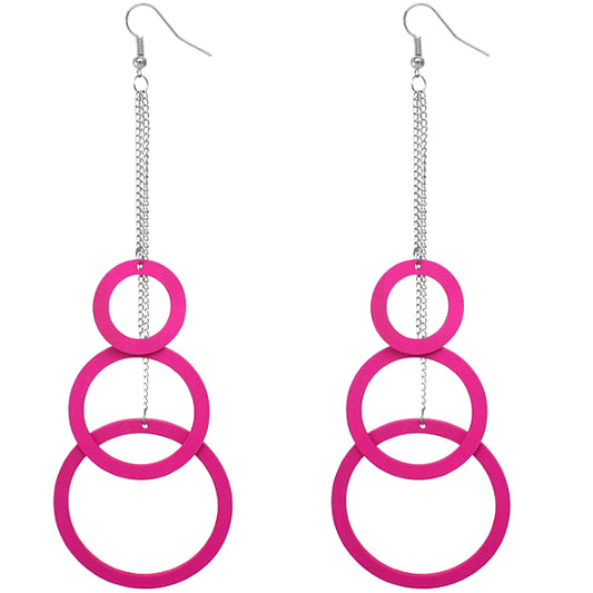 Pink Triple Hoops