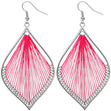 Pink Woven Earrings